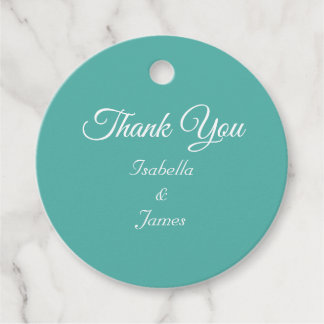 Cadeau Étiquettes de remerciement sarcelle turquoise