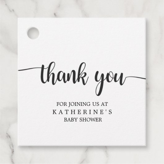 Cadeau Étiquettes de remerciement simple plaid de buffle  (Devant)