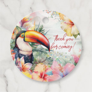 Cadeau Étiquettes de sacs cadeaux pour fête d'été tropica
