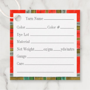 Cadeau ÉTIQUETTES EN FIL MAC BAIN TARTAN 2" Carré