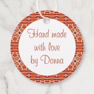 CADEAU ÉTIQUETTES "FAITES MAIN" POUR GINGERBREAD RONDES