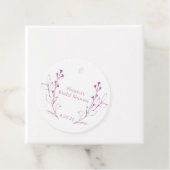 Cadeau Étiquettes Faveur Vignes Roses et Fleurs (En situation)