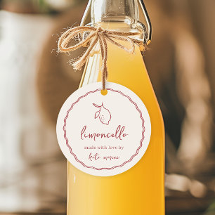 Cadeau Étiquettes Limoncello écrites à la main Dolce Vita