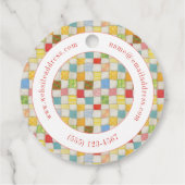 CADEAU ÉTIQUETTES "MERCI" EN PATCHWORK FOU RONDES (Dos)