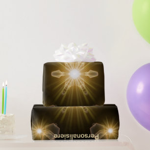 Cadeau étoiles festives enveloppant du papier