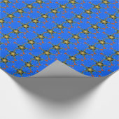 Cadeau étoiles géométriques sur papier bleu (Coin)