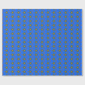 Cadeau étoiles géométriques sur papier bleu (Plat)