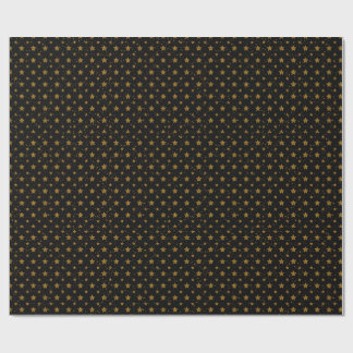 Cadeau Étoiles Métalliques Dorées Élégantes sur Papier d'