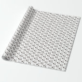 Cadeau Étoiles noires et blanches Design moderne Papier d (Déroulé)