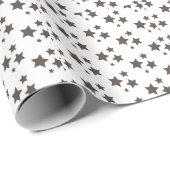Cadeau Étoiles noires et blanches Design moderne Papier d (Coin rond)