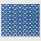 Cadeau Étoiles Pour Papier Enveloppant Hanoukka (Plat)