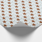 Cadeau étoiles rouges sur papier blanc (Coin)