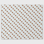 Cadeau étoiles rouges sur papier blanc (Plat)
