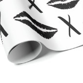 Cadeau Étreintes et papier d'emballage d'impression de (Coin rond)