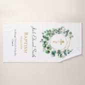Cadeau Eucalyptus Gold Frame Baptême Orthodoxe (Serviette de bain)