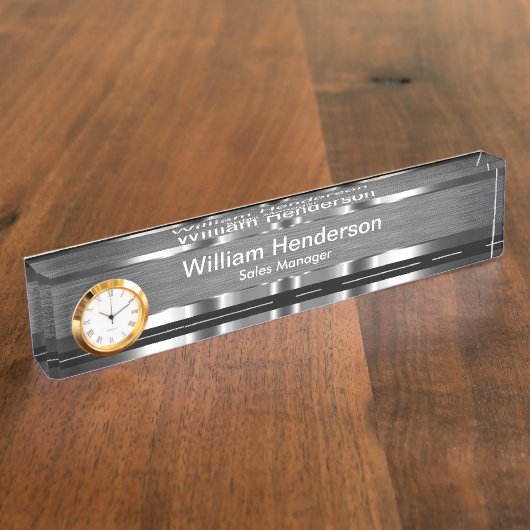 Cadeau Exécutif Classique Tone Desk Nom Plaque (Taille)