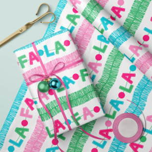 Cadeau Fa La La Garland - Rouleau Papier Enveloppant Noël