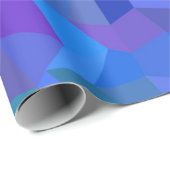 Cadeau facettes bleues emballage papier (Coin rond)