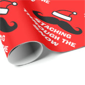 Cadeau Faire le tour du papier d'emballage de Noël enneig (Coin rond)