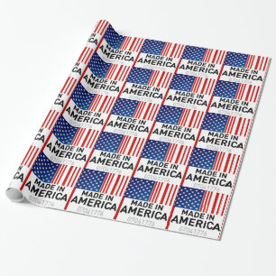 Cadeau Fait dans le drapeau de l'Amérique avec le papier