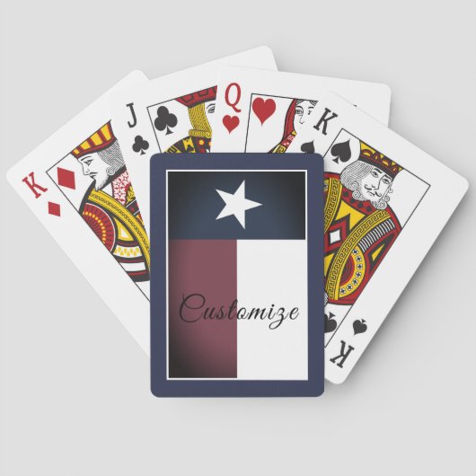 Cadeau fait sur commande de cartes de jeu du Texas (dos)
