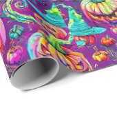 Cadeau Fantômes d'Halloween éffrayant et papier d'envelop (Coin rond)