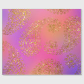 Cadeau Faux papier d'aluminium doré arabe Bollywood (Plat)