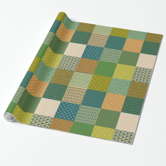 Cadeau Faux Patchwork, Couleurs de la Terre : Papier d'en (Déroulé)