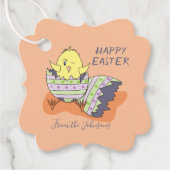 Cadeau Faveur de Pâques poussin | Étiquettes cadeaux (Devant)