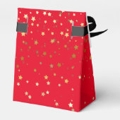 Cadeau/Favor Box in Rode & Gouden Sterren Bedankdoosjes (Achterkant)