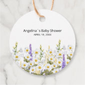 Cadeau Favoriser les étiquettes Baby shower vers (Dos)