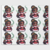 Cadeau Fée de Noël - Papier d'enveloppement de Noël (Plat)