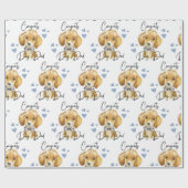 Cadeau Félicitations Chien Papa Envelopper Papier (Plat)