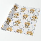 Cadeau Félicitations Chien Papa Envelopper Papier (Déroulé)