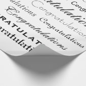 Cadeau Félicitations Papier d'enrobage de texte (Coin)