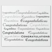 Cadeau Félicitations Papier d'enrobage de texte (Plat)