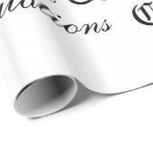 Cadeau Félicitations Papier d'enrobage de texte (Coin rond)