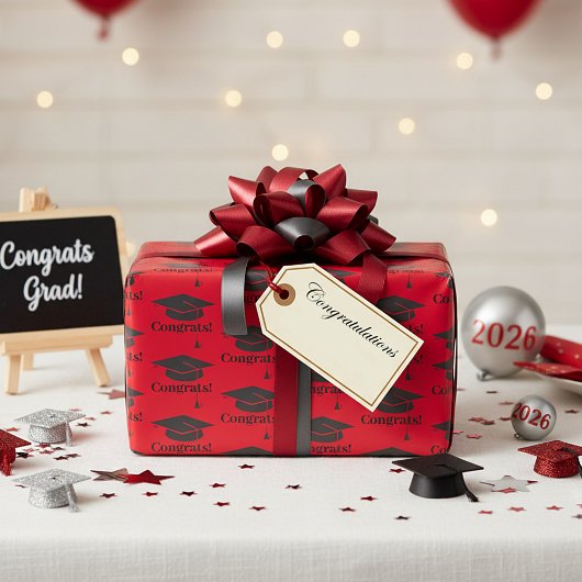 Cadeau Félicitations ! Papier d'enveloppement de plafond