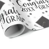 Cadeau Félicitations Papier d'enveloppement Grad 2024 (Coin rond)