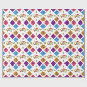 Cadeau Festif Mexicain Papier d'enveloppement de cactus e (Plat)