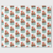 Cadeau Festif vacances cupcake papier d'enveloppement (Plat)