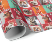 Cadeau Festive Frenchie et amis Envelopper papier rouleau (Coin rond)