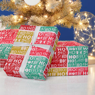 Cadeau Festive "HO ! Oh ! Oh ! Papier d'enveloppement de