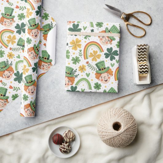 Cadeau Festive St. Patrick’s Day Wrapper Papier (Artisanat)