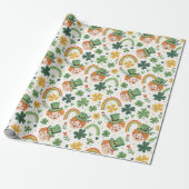 Cadeau Festive St. Patrick’s Day Wrapper Papier (Déroulé)