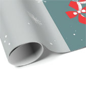 Cadeau Festive Winter Wonderland Wrapper Papier (Coin rond)