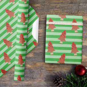 Cadeau Fête de Noël de la pastèque en juillet Papier d'en