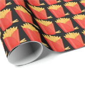 Cadeau Fête d'emballage à thème français fry papier (Coin rond)