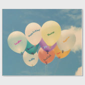 Cadeau Fête Festive Anniversaire Papier d'enveloppement (Plat)