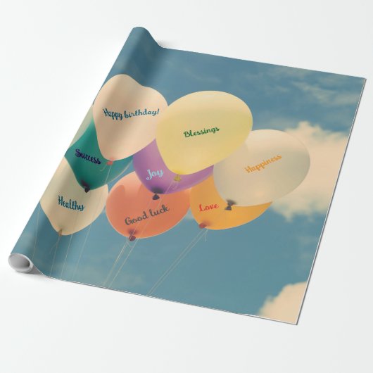 Cadeau Fête Festive Anniversaire Papier d'enveloppement (Déroulé)